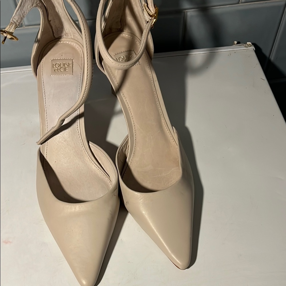 Louise et Cie Cream Heels